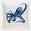 Octopus Linen Indigo Cushion