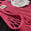 Raspberry Glitter Filt Net Bag