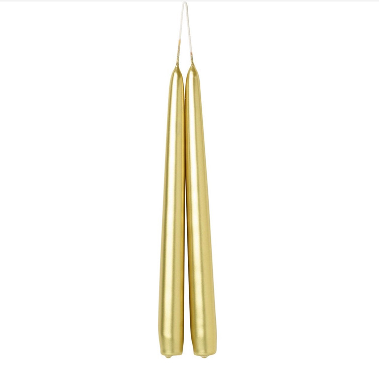 Gold Taper Dinner Candle