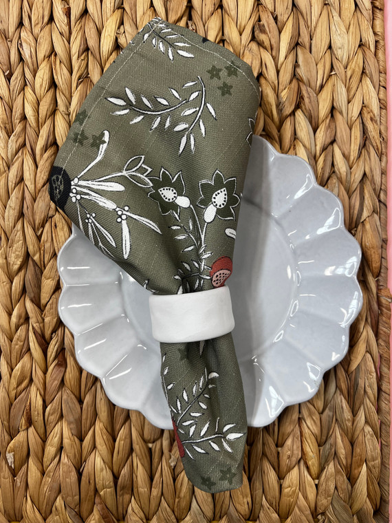 Grenades Kaki Napkins Set of 4