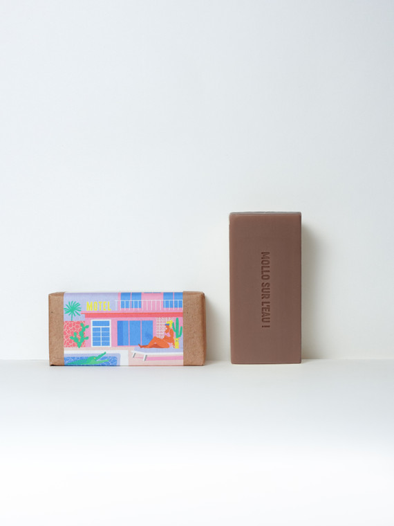 Maison Matine Longe Côte scented soap 100g in colourful illustrated paper packaging