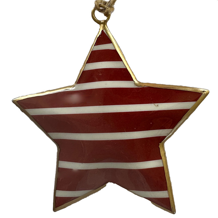 Star Stripes Red /White Iron decoration