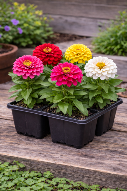 Zinnia - Dahlia Flowered Mix