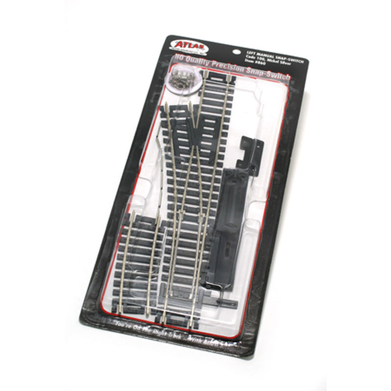 HO Code 100 Manual LH Switch - Loco Joe's Hobbies