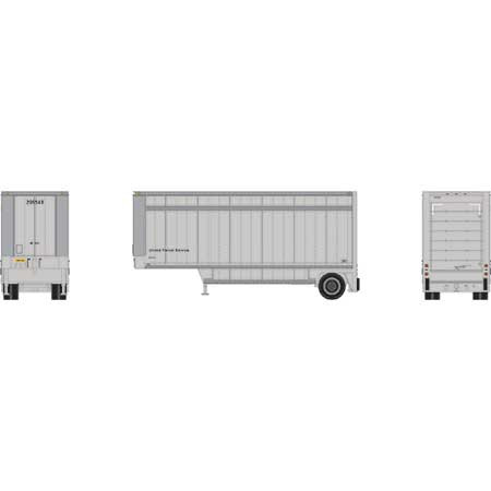 HO RTR 28' Drop Sill Trailer,UPS/No Shield #299649