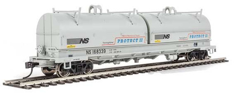 50' Evans Cushion Coil Car - Ready to Run -- Norfolk Southern #168339 (Round Hoods, gray, black, Protect II Markings)