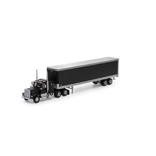 HO Kenworth Tractor & Trailer, Black