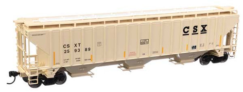 57' Trinity 4750 3-Bay Covered Hopper - Ready to Run -- CSX Transportation #259389