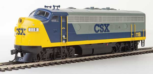 EMD F7 A - ESU Sound and DCC -- CSX #118 (YN2, gray, blue, yellow)