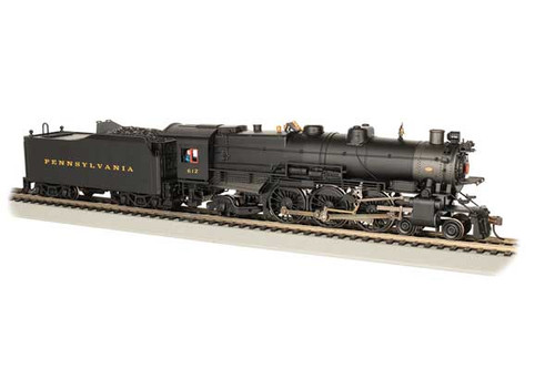 HO K4 4-6-2 Pacific - WowSound(R) and DCC - Spectrum(R) -- Pennsylvania Railroad 612 (Post-War, Modern Pilot, black, graphite)