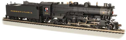 HO K4 4-6-2 Pacific - WowSound(R) and DCC - Spectrum(R) -- Pennsylvania Railroad 5492 (Pre-War, Slat Pilot, black, graphite)