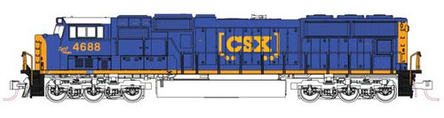 N EMD SD70M with Flat Radiators - Standard DC -- CSX #4688 Spirit of Tampa (blue, yellow, Boxcar Logo)