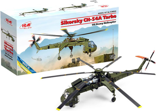 Sikorsky CH-54A Tarhe, US Military Heavy Helicopter Model Kit — Plastic Model Kit in 1:35 Scale —