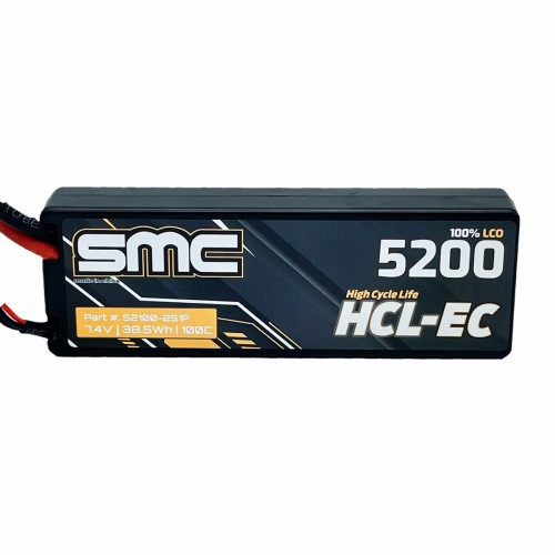 HCL-EC 7.4V 5200mAh 100C wired hardcase Traxxas ends