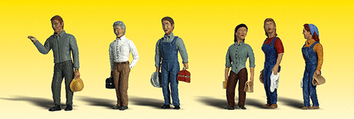 N Scenic Accents(R) Figures -- Second Shift Workers pkg(6)