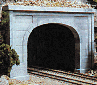 N Double-Track Tunnel Portals pkg(2) Unpainted Hyrdrocal(R) Castings -- Concrete