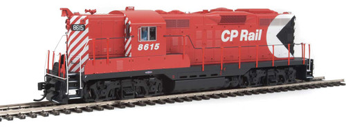 EMD GP9 Phase II High Short Hood - Standard DC -- Canadian Pacific CPR #8615 (Action Red, white, black; Multimark Logo)