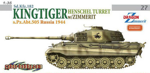 DRAGON 1/35  Sd.Kfz.182 Kingtiger (Henschel Turret) with Zimmerit representing s.Pz.Abt. 505 in Russia, 1944