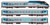 RTL Turboliner 5-Unit Train - Sound and DCC -- Amtrak 2141, 2288, 2374, 2284, 2162 (Phase V, silver, blue)