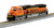 N-EMD SD70MAC Cab Headlight - DCC -- Burlington Northern & Santa Fe #9736 (orange, black, yellow; Wedge Logo)