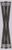HO Code 83 Crossing - Nickel Silver with Brown Ties -- 12-1/2 Degrees