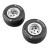 Losi Hoosier Tires, Soft, Mounted, Satin Aluminum, Left/Right (2): 22S DLM