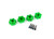 17 mm Green Aluminum Hex Wheel Hubs (2)