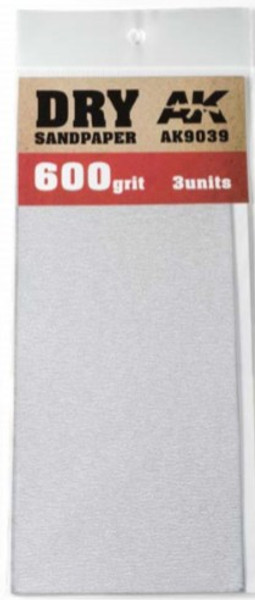 Dry Sandpaper Sheets 600 Grit (3)