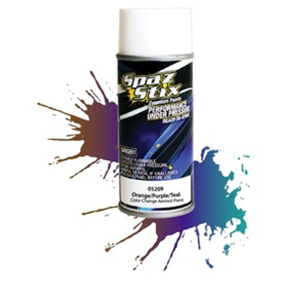 Color Change Aerosol Paint, Orange/Purple/Teal, 3.5oz Can
