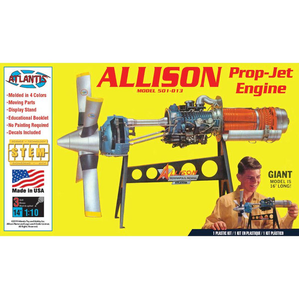Allison 501-D13 Prop Jet Aircraft Engine 1/10