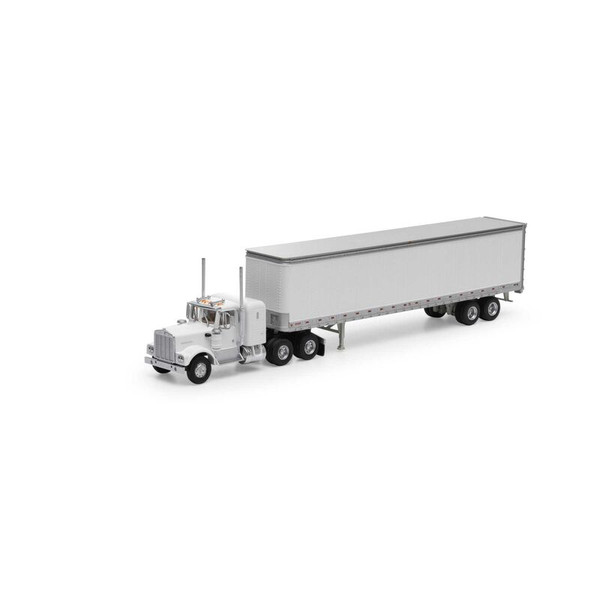 HO Kenworth Tractor & Trailer, White