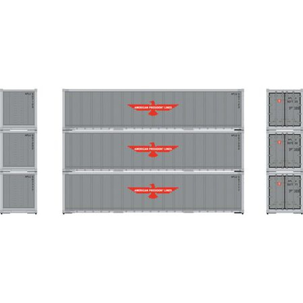 HO 40' Smooth Side Containers, APL #2 (3)