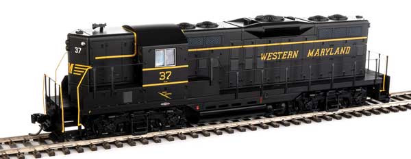 EMD GP9 Phase II with High Hood - Standard DC -- Western Maryland #37