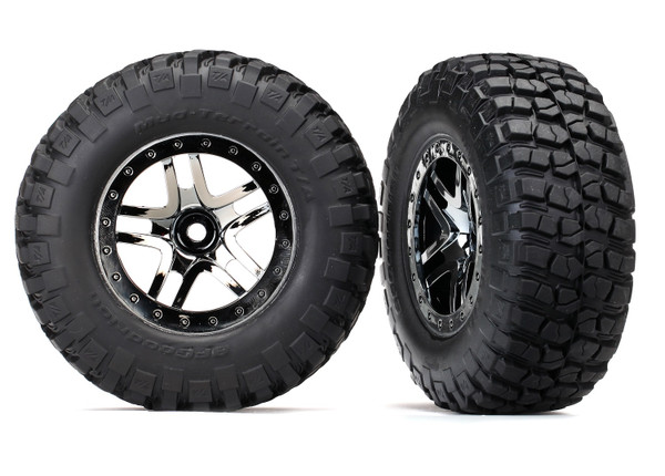 SCT Black Chrome Wheels w/ BFG S1 Tires (2)