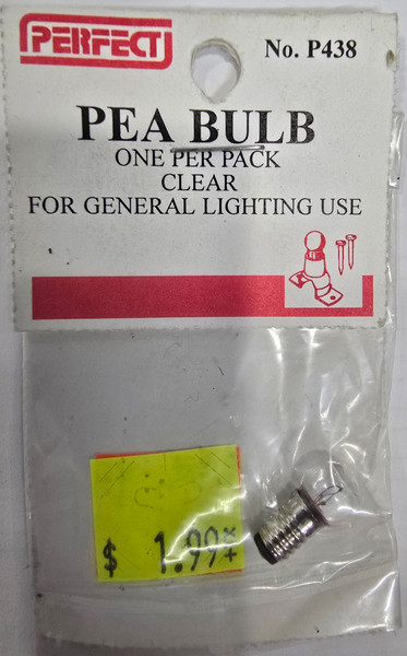 Perfect 438 HO Clear Pea Bulb Screw Base 12V - 15V