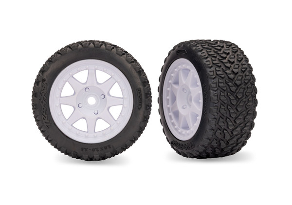 White Rear Mini Rally Wheels with Soft Tires (2)