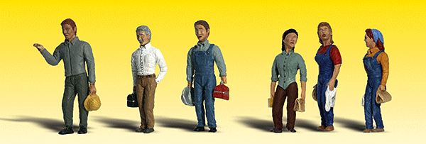 N Scenic Accents(R) Figures -- Second Shift Workers pkg(6)
