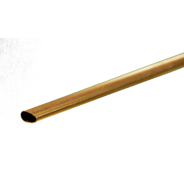 K & S Metals Brass Streamline : 1/4" OD x 0.014" Wall x 12" Long