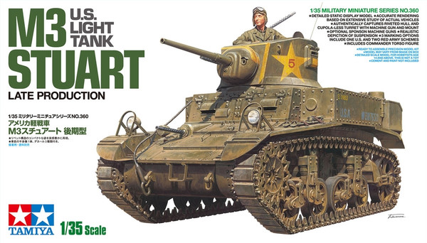 Tamiya 1/35 US Light Tank M3 Stuart Plastic Model Kit