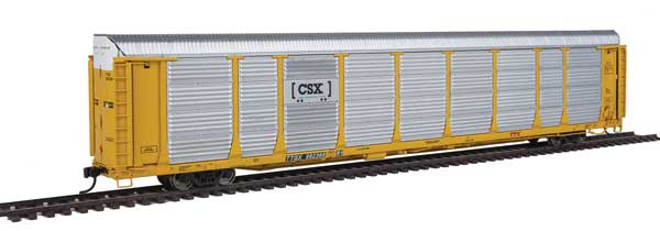 89' Thrall Bi-Level Auto Carrier - Ready To Run -- CSX Rack - No Number, TTGX Flatcar #982366