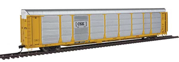 89' Thrall Bi-Level Auto Carrier - Ready To Run -- CSX Rack #B-3362, TTGX Flatcar #980377