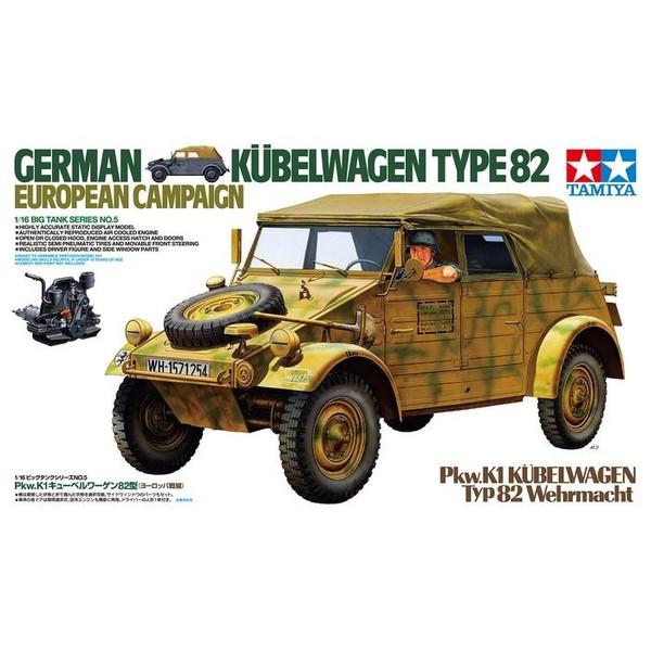 Tamiya 1/16 German Kubelwagen Type 82 Plastic Model Kit