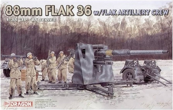 Dragon Models 6260 1/35 88mm Flak 36 w/Flak Crew/Bonus