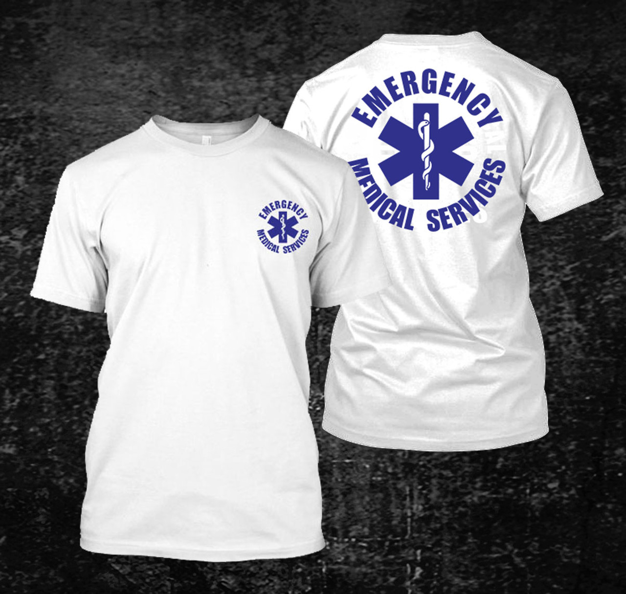 EMS Emergency medical services logo - Custom Men's T-Shirt Tee Size S-5XL