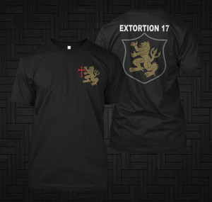 NEW Navy SEALS EXTORTION 17 Gold Squadron NSWDG Black T - SHIRT NEW Navy SEALS EXTORTION 17 Gold Squadron NSWDG Black T - SHIRT