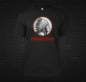 New Savage Arms Firearms Gun Logo Black T-Shirt New Savage Arms Firearms Gun Logo Black T-Shirt