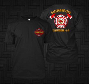 Baltimore City Fire Department fire fighter Black T-Shirt Baltimore City Fire Department fire fighter Black T-Shirt