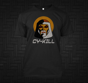CLASSIC RETRO CARTOON GOBOTS CY-KILL VS LEADER-1 Black T-SHIRT CLASSIC RETRO CARTOON GOBOTS CY-KILL VS LEADER-1 Black T-SHIRT