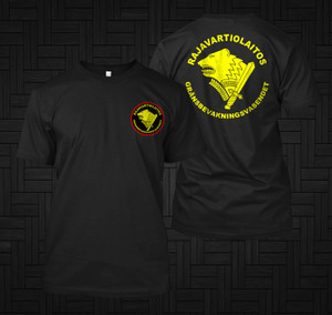 Finnish Border Guard Coast Guard Rajavartiolaitos Finland Military Black T-shirt Finnish Border Guard Coast Guard Rajavartiolaitos Finland Military Black T-shirt