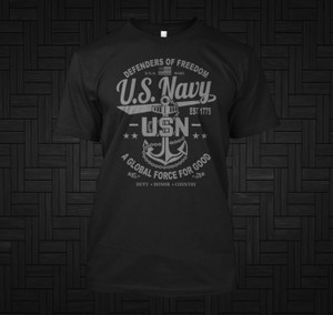 US Navy - Defenders of Freedom Black T Shirt US Navy - Defenders of Freedom Black T Shirt